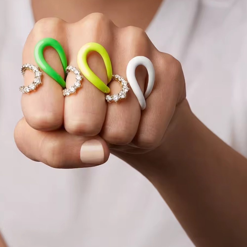 Colorful Statement Rings Set - Picture 4 of 4